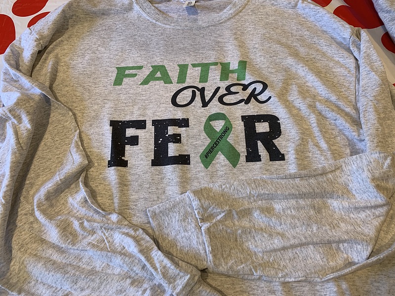 FAITH OVER FEAR #PIERCESTRONG LONG SLEEVE SHIRT